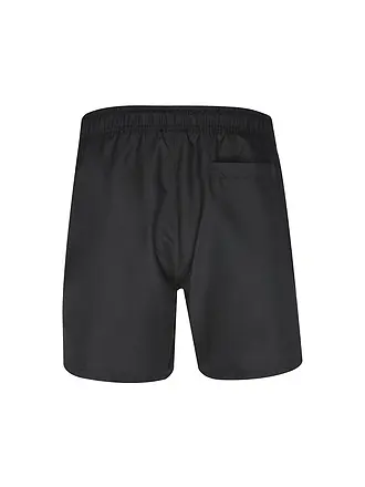 PAUL | Short de bain uni pour hommes | schwarz